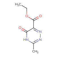 Chemical structure of ethyl 3-methyl-5-oxo-4,5-dihydro-1,2,4-triazine-6-carboxylate - CSSB00000090129