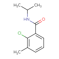 Chemical structure of 2-chloro-3-methyl-N-(propan-2-yl)benzamide - CSSB00013045056