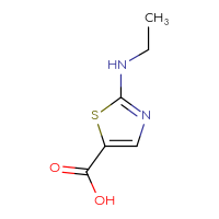 Chemical structure of 2-(ethylamino)-1,3-thiazole-5-carboxylic acid - CSSB00000764356
