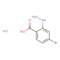 Chemical structure of 4-bromo-2-hydrazinylbenzoic acid hydrochloride - CSSB00103168623