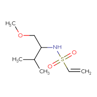 Chemical structure of N-(1-methoxy-3-methylbutan-2-yl)ethene-1-sulfonamide - CSMB00154417293