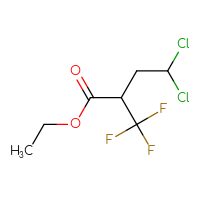 Chemical structure of ethyl 4,4-dichloro-2-(trifluoromethyl)butanoate - CSSB14962695118