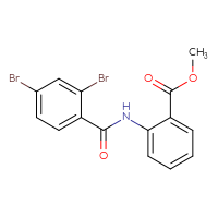 Chemical structure of methyl 2-(2,4-dibromobenzamido)benzoate - CSSB00046962528