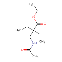 Chemical structure of ethyl 2-(acetamidomethyl)-2-ethylbutanoate - CSSB00010543827