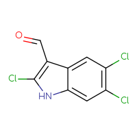 Chemical structure of 2,5,6-trichloro-1H-indole-3-carbaldehyde - CSSB00010201107