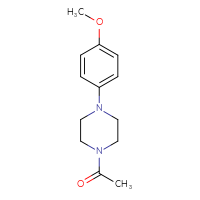 Chemical structure of 1-[4-(4-methoxyphenyl)piperazin-1-yl]ethan-1-one - CSSB00000580261