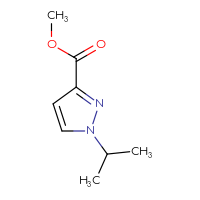 Chemical structure of methyl 1-(propan-2-yl)-1H-pyrazole-3-carboxylate - CSSB00000073251