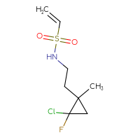 Chemical structure of N-[2-(2-chloro-2-fluoro-1-methylcyclopropyl)ethyl]ethene-1-sulfonamide - CSMB09890564336