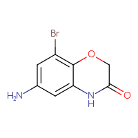 Chemical structure of 6-amino-8-bromo-3,4-dihydro-2H-1,4-benzoxazin-3-one - CSSB00010108810