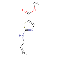 Chemical structure of methyl 2-[(prop-2-en-1-yl)amino]-1,3-thiazole-5-carboxylate - CSSB00000686721