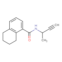 Chemical structure of N-(but-3-yn-2-yl)-5,6,7,8-tetrahydronaphthalene-1-carboxamide - CSSB00127861696