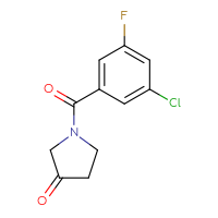 Chemical structure of 1-(3-chloro-5-fluorobenzoyl)pyrrolidin-3-one - CSSB00111581585