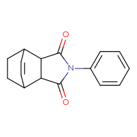 Chemical structure of 4-phenyl-4-azatricyclo[5.2.2.0²,⁶]undec-8-ene-3,5-dione - CSSB00132386322