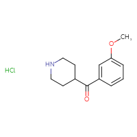 Chemical structure of 4-(3-methoxybenzoyl)piperidine hydrochloride - CSSB00025706698