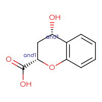 Chemical structure of rac-(2R,4R)-4-hydroxy-3,4-dihydro-2H-1-benzopyran-2-carboxylic acid - CSSB20620667919