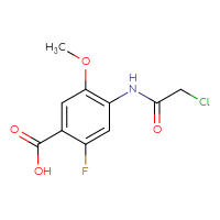 Chemical structure of 4-(2-chloroacetamido)-2-fluoro-5-methoxybenzoic acid - CSSB21105657200