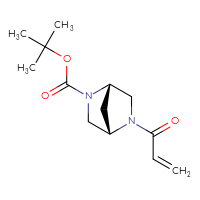 Chemical structure of tert-butyl (1S,4S)-5-(prop-2-enoyl)-2,5-diazabicyclo[2.2.1]heptane-2-carboxylate - CSSB00113819270