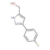 Chemical structure of [3-(4-fluorophenyl)-1H-pyrazol-5-yl]methanol - CSSB00102525479