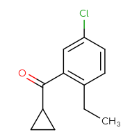 Chemical structure of (5-chloro-2-ethylphenyl)(cyclopropyl)methanone - CSSB20814003045