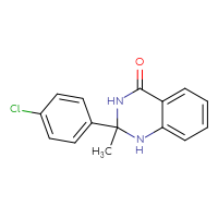 Chemical structure of 2-(4-chlorophenyl)-2-methyl-1,2,3,4-tetrahydroquinazolin-4-one - CSSB21103685125