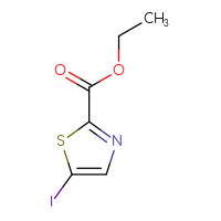 Chemical structure of ethyl 5-iodo-1,3-thiazole-2-carboxylate - CSSB00012443491