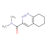 Chemical structure of N,N-dimethyl-5,6,7,8-tetrahydrocinnoline-3-carboxamide - CSSB01432921344