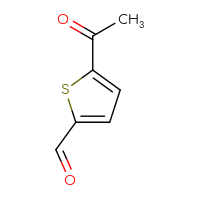 Chemical structure of 5-acetylthiophene-2-carbaldehyde - CSSB00000039142