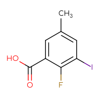 Chemical structure of 2-fluoro-3-iodo-5-methylbenzoic acid - CSSB00135191061