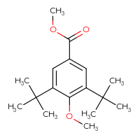 Chemical structure of methyl 3,5-di-tert-butyl-4-methoxybenzoate - CSSB06726392333