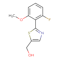 Chemical structure of [2-(2-fluoro-6-methoxyphenyl)-1,3-thiazol-5-yl]methanol - CSSB00006240559