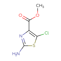 Chemical structure of methyl 2-amino-5-chloro-1,3-thiazole-4-carboxylate - CSSB00000082323