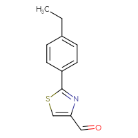 Chemical structure of 2-(4-ethylphenyl)-1,3-thiazole-4-carbaldehyde - CSSB00011393191