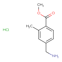 Chemical structure of methyl 4-(aminomethyl)-2-methylbenzoate hydrochloride - CSSB00137314691