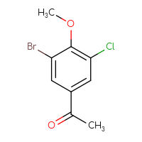 Chemical structure of 1-(3-bromo-5-chloro-4-methoxyphenyl)ethan-1-one - CSSB00135215662