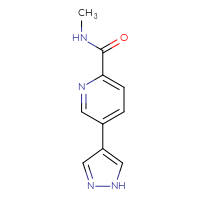 Chemical structure of N-methyl-5-(1H-pyrazol-4-yl)pyridine-2-carboxamide - CSSB01991557171