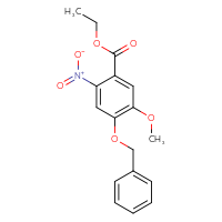 Chemical structure of ethyl 4-(benzyloxy)-5-methoxy-2-nitrobenzoate - CSSB00025743053