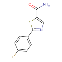 Chemical structure of 2-(4-fluorophenyl)-1,3-thiazole-5-carboxamide - CSSB06581030236