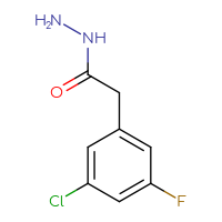 Chemical structure of 2-(3-chloro-5-fluorophenyl)acetohydrazide - CSSB05448216379