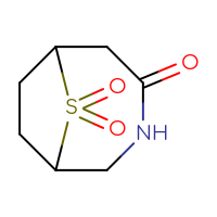 Chemical structure of 9λ⁶-thia-3-azabicyclo[4.2.1]nonane-4,9,9-trione - CSSB00015254414