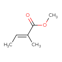Chemical structure of methyl (2E)-2-methylbut-2-enoate - CSSB00020678931