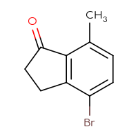 Chemical structure of 4-bromo-7-methyl-2,3-dihydro-1H-inden-1-one - CSSB00010091368
