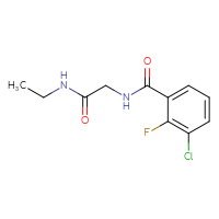 Chemical structure of 2-[(3-chloro-2-fluorophenyl)formamido]-N-ethylacetamide - CSSB01998642369