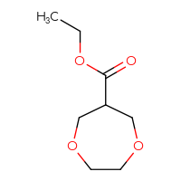 Chemical structure of ethyl 1,4-dioxepane-6-carboxylate - CSSB00050795405