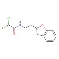 Chemical structure of N-[2-(1-benzofuran-2-yl)ethyl]-2-chloro-2-fluoroacetamide - CSSB21332054723
