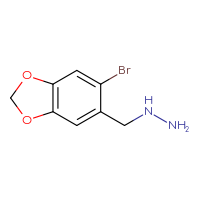 Chemical structure of [(6-bromo-2H-1,3-benzodioxol-5-yl)methyl]hydrazine - CSSB00015238586