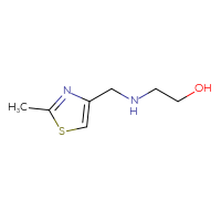 Chemical structure of 2-{[(2-methyl-1,3-thiazol-4-yl)methyl]amino}ethan-1-ol - CSSB00000200545