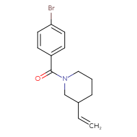 Chemical structure of 1-(4-bromobenzoyl)-3-ethenylpiperidine - CSSB00110626952