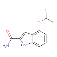 Chemical structure of 4-(difluoromethoxy)-1H-indole-2-carboxamide - CSSB00093944355