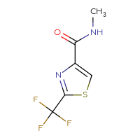 Chemical structure of N-methyl-2-(trifluoromethyl)-1,3-thiazole-4-carboxamide - CSSB00016166275