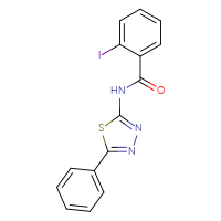 Chemical structure of 2-iodo-N-(5-phenyl-1,3,4-thiadiazol-2-yl)benzamide - CSSB00047933527